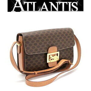 Celine Macadam Horse Carriage Shoulder Bag Brown